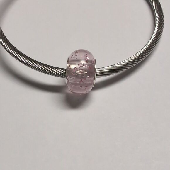 Pink Glittery Charm for Pandora Style Bracelet‎ - Picture 1 of 4